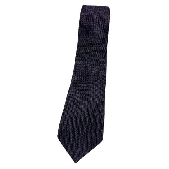 GIANFRANCO FERRE Men's Wool Silk Necktie LUXURY Tie XL Solid Purple W:3.5" EUC